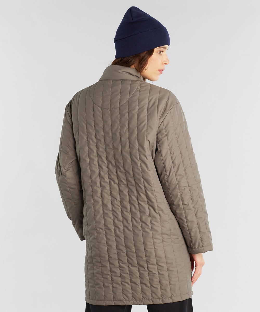 Women] Quilted Coat Rosvik (Grey) – DEDICATED JP