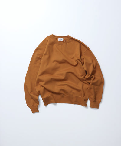 [Unisex] Plain SweatShirt (Caramel) | オーガニックコットンスウェット