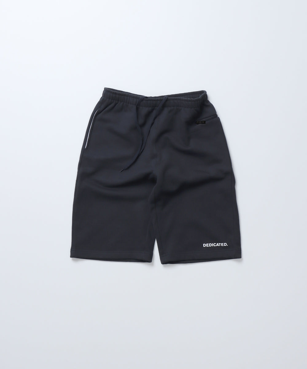 Unisex] Packable Sweat Shorts (Ink Black) | オーガニックコットン